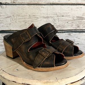 FreeBird Caprice slip on heeled sandals Black 9